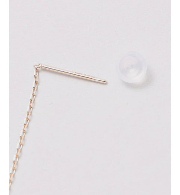 Lilas by Spick&Span「ウェーブステーションダイヤアメリカンピアス K10（両耳）」|ピアス|