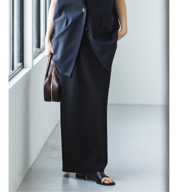 NOBLE「《追加》【洗える】コンフォートジャージーライクタイトスカート10」|スカート|