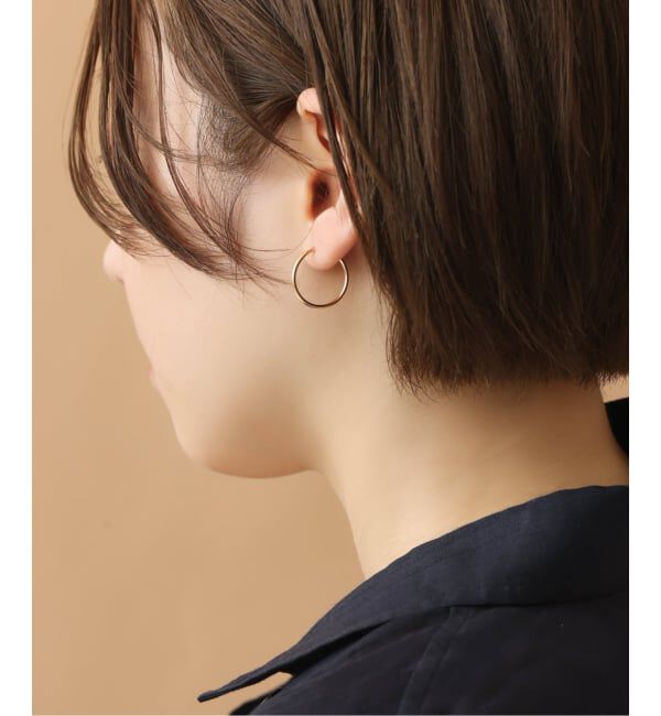 Lilas by Spick&Span「1.5パイプ2cmルーフピアス K10（両耳）」|ピアス|