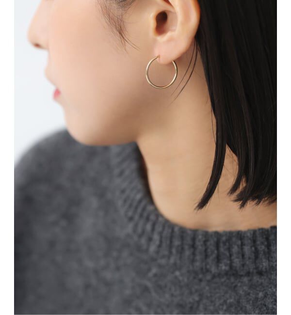 Lilas by Spick&Span「1.5パイプ2cmルーフピアス K10（両耳）」|ピアス|