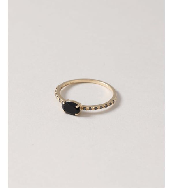 Lilas by Spick&Span「OVオニキスメレブラックダイヤリング K10」|リング|