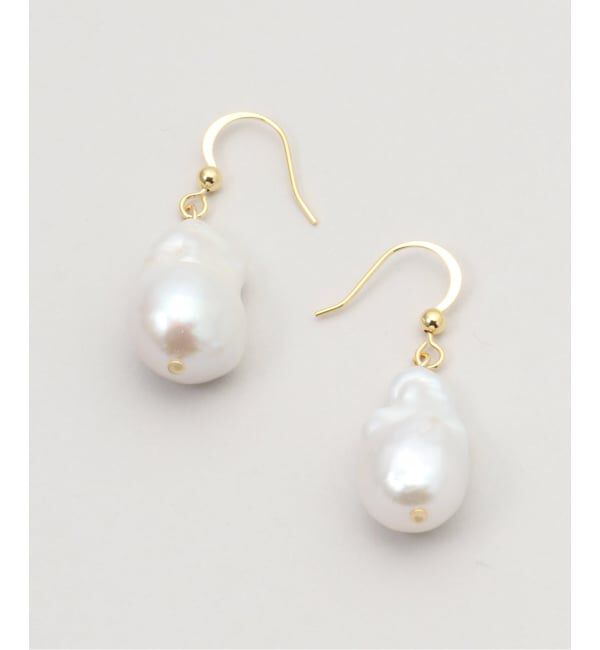  「STELLAR HOLLYWOOD/ステラハリウッド ビッグバロックパールピアス」|ピアス|ホワイト