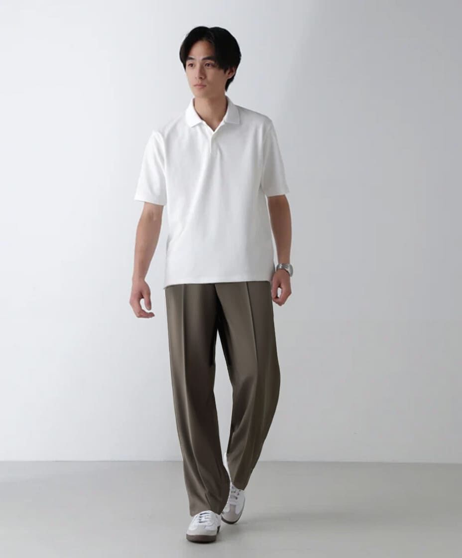 nano･universe「｢N POLO｣AQUA RHYTHM(R)鹿の子ポロシャツ 半袖」|Tシャツ・カットソー|