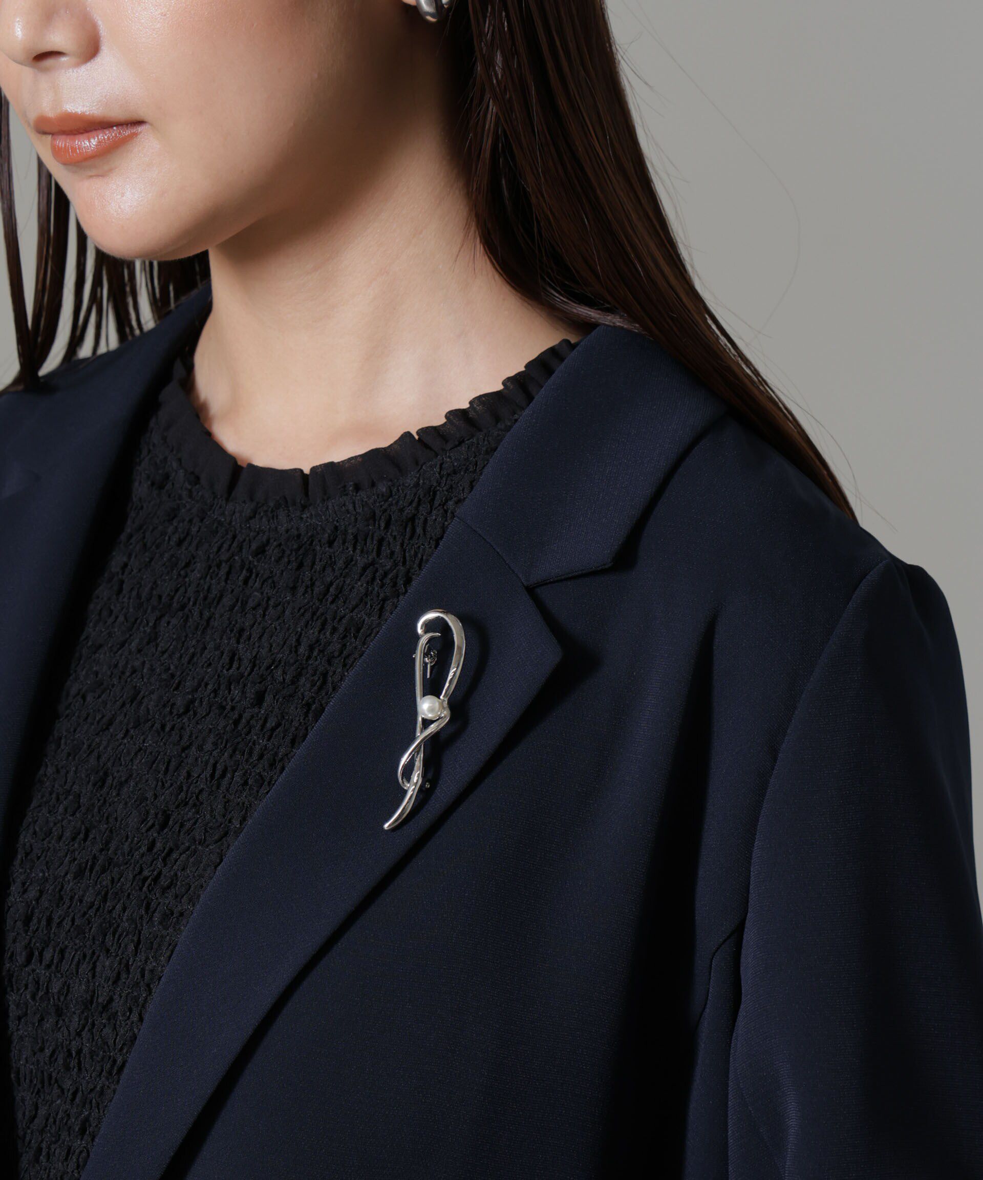 NANO universe「ウェーブパールブローチ」|その他|シルバー