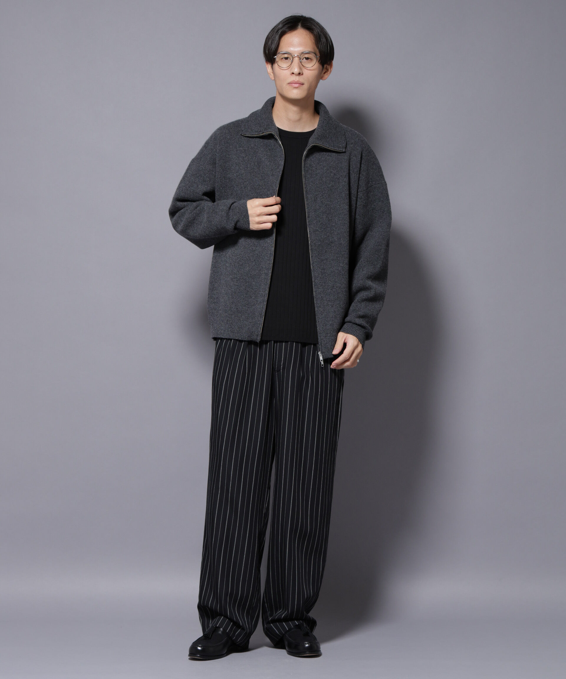 nano･universe「ウールカシミヤドライバーズニット」|ニット・セーター|