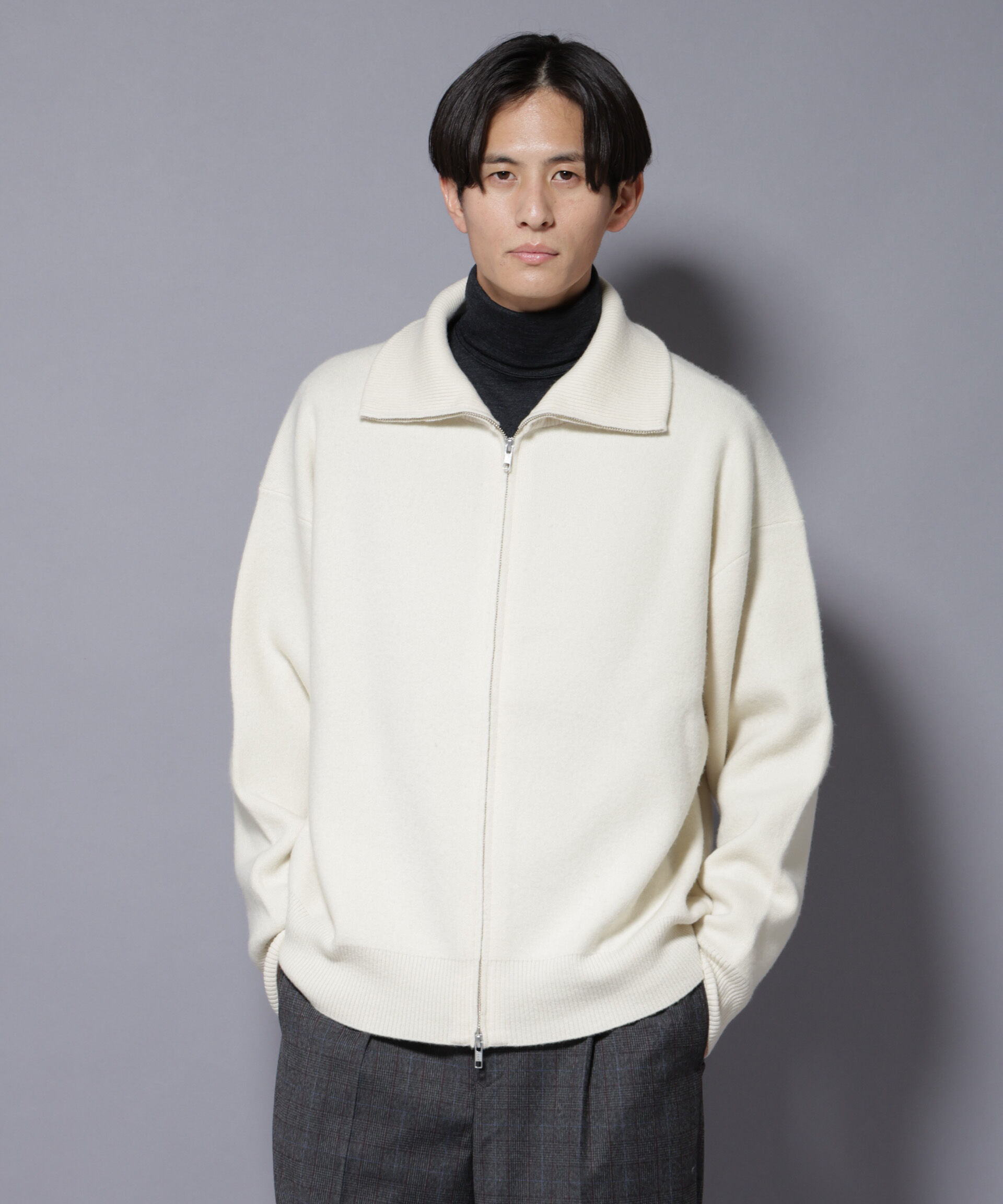 nano･universe「ウールカシミヤドライバーズニット」|ニット・セーター|