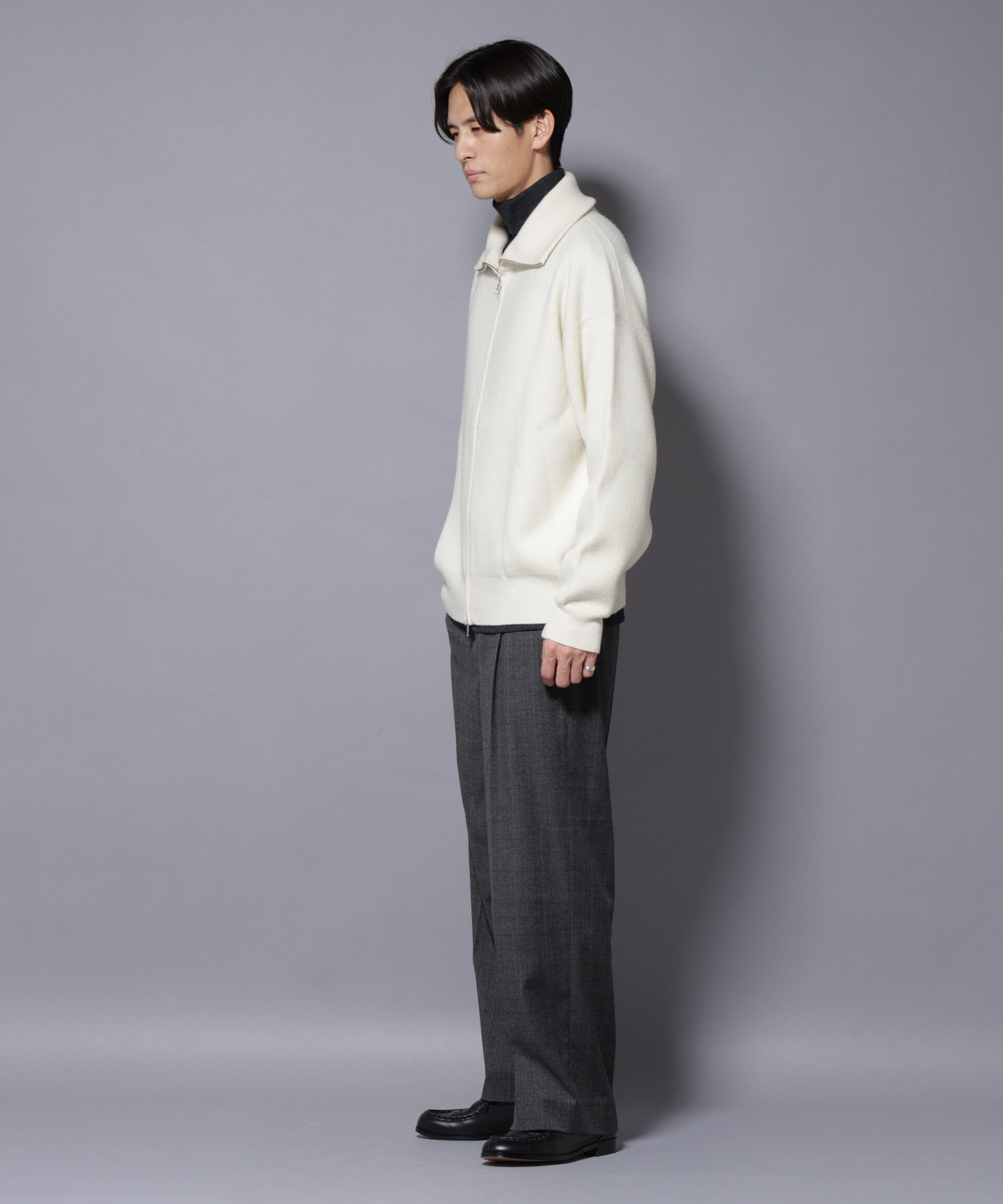 nano･universe「ウールカシミヤドライバーズニット」|ニット・セーター|