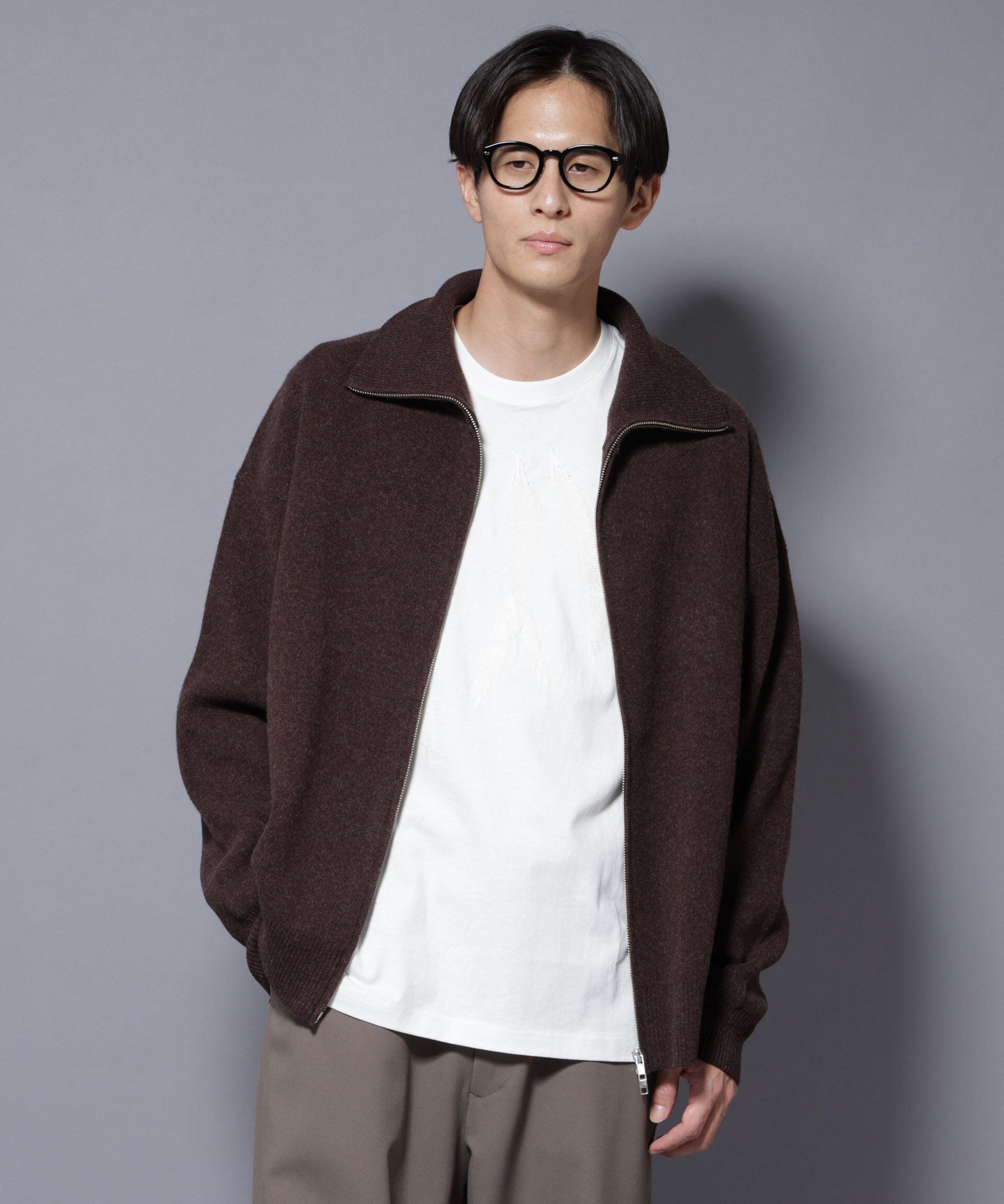 nano･universe「ウールカシミヤドライバーズニット」|ニット・セーター|