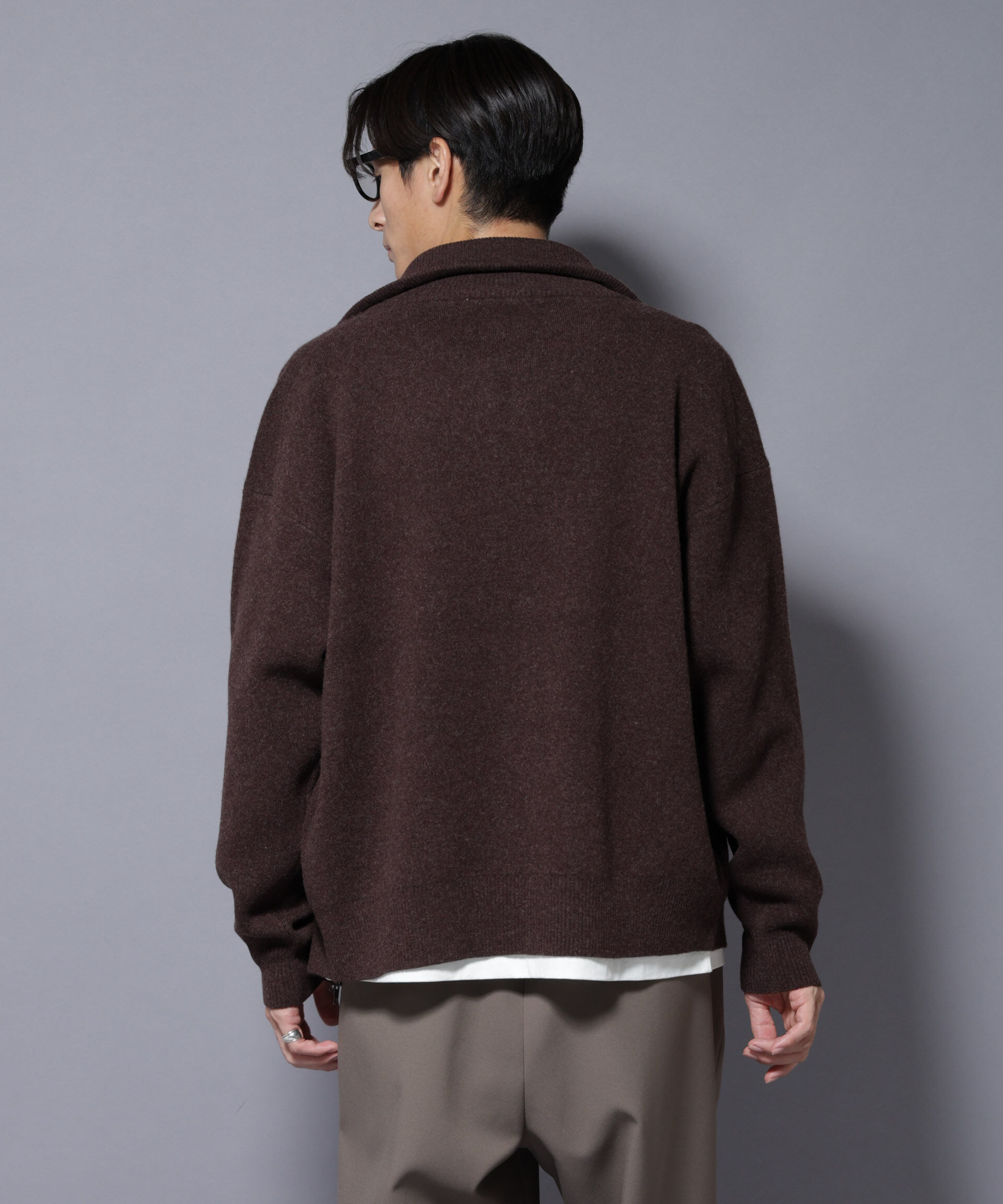 nano･universe「ウールカシミヤドライバーズニット」|ニット・セーター|