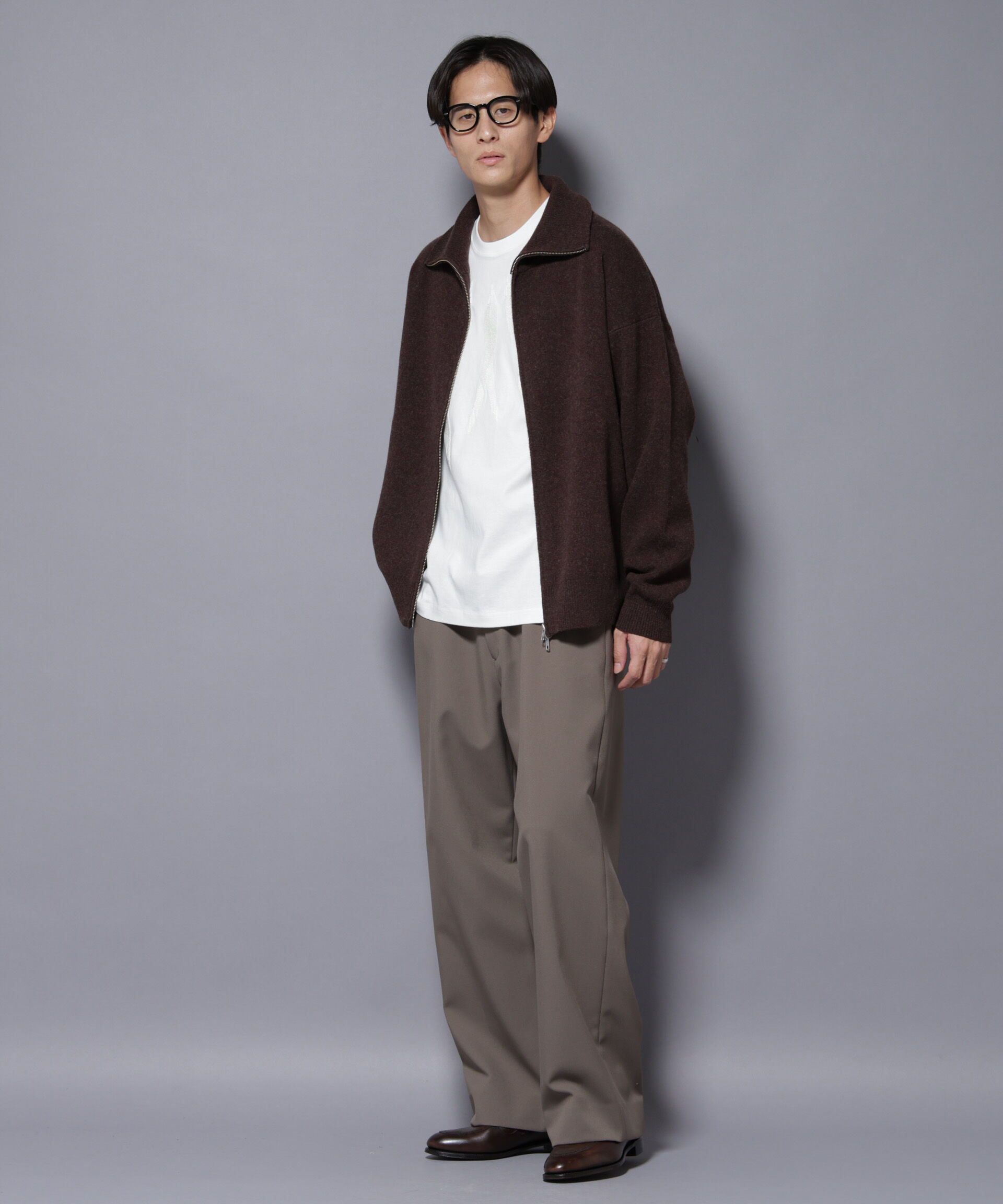 nano･universe「ウールカシミヤドライバーズニット」|ニット・セーター|