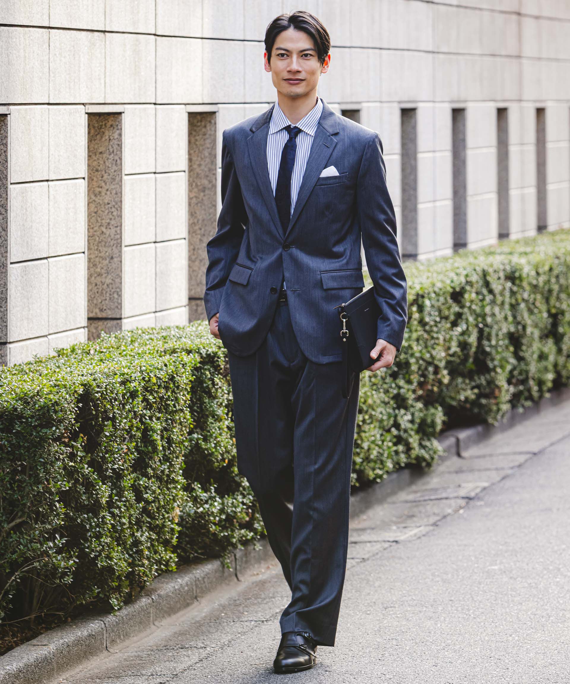 nano･universe「「Damerino Select」ウールシルクベネシャンパンツ（セットアップ可）」|スーツ|