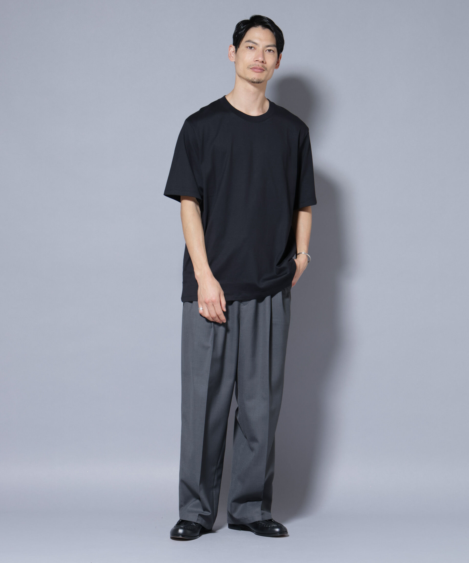 nano･universe「Anti Soaked(R) 汗染み防止 クルーネックレギュラーシルエットTシャツ」|Tシャツ・カットソー|