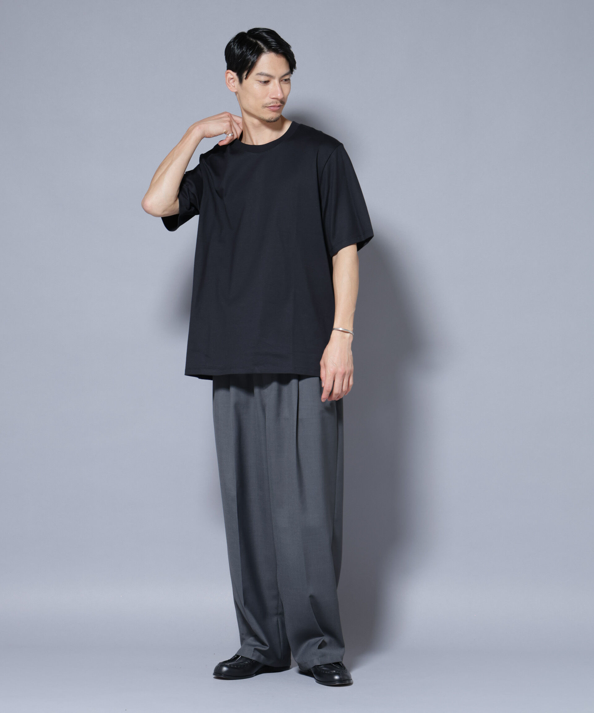 nano･universe「Anti Soaked(R) 汗染み防止 クルーネックレギュラーシルエットTシャツ」|Tシャツ・カットソー|