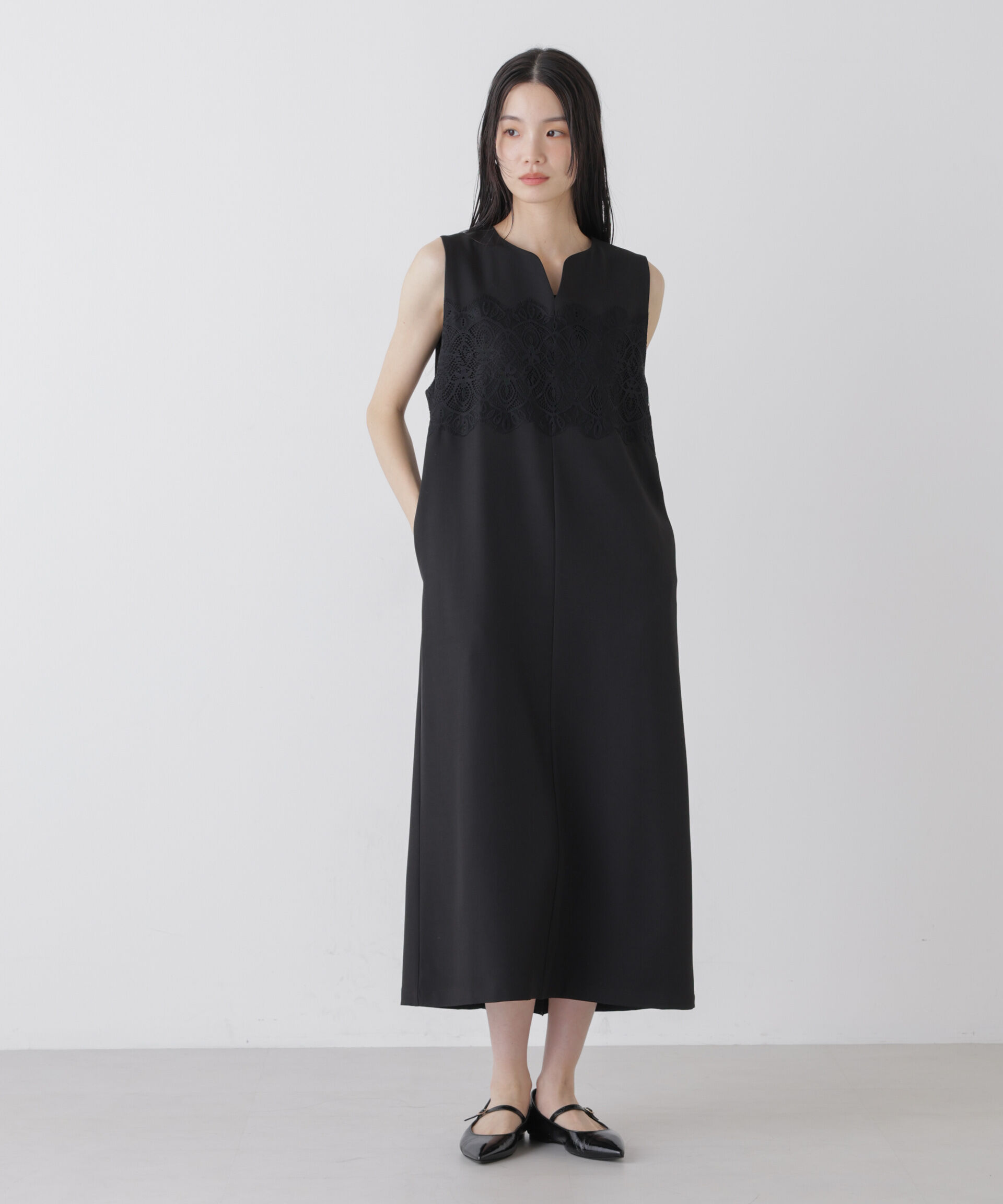 nano･universe「レース切り替えノースリーブワンピース」|ワンピース|