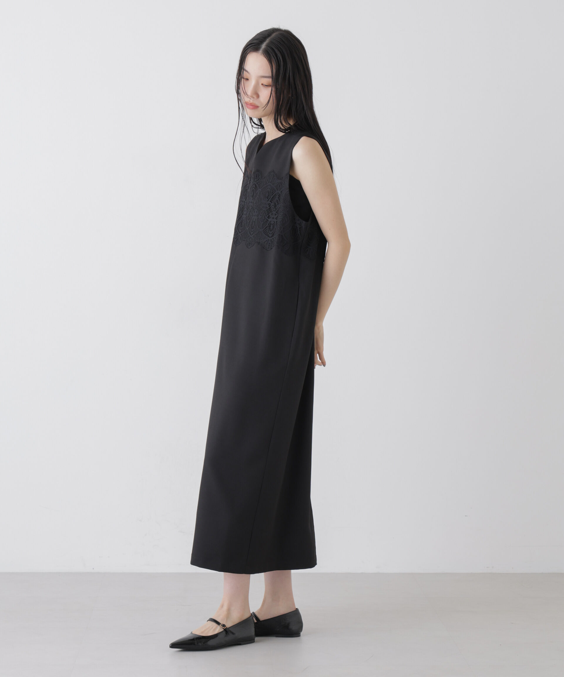 nano･universe「レース切り替えノースリーブワンピース」|ワンピース|