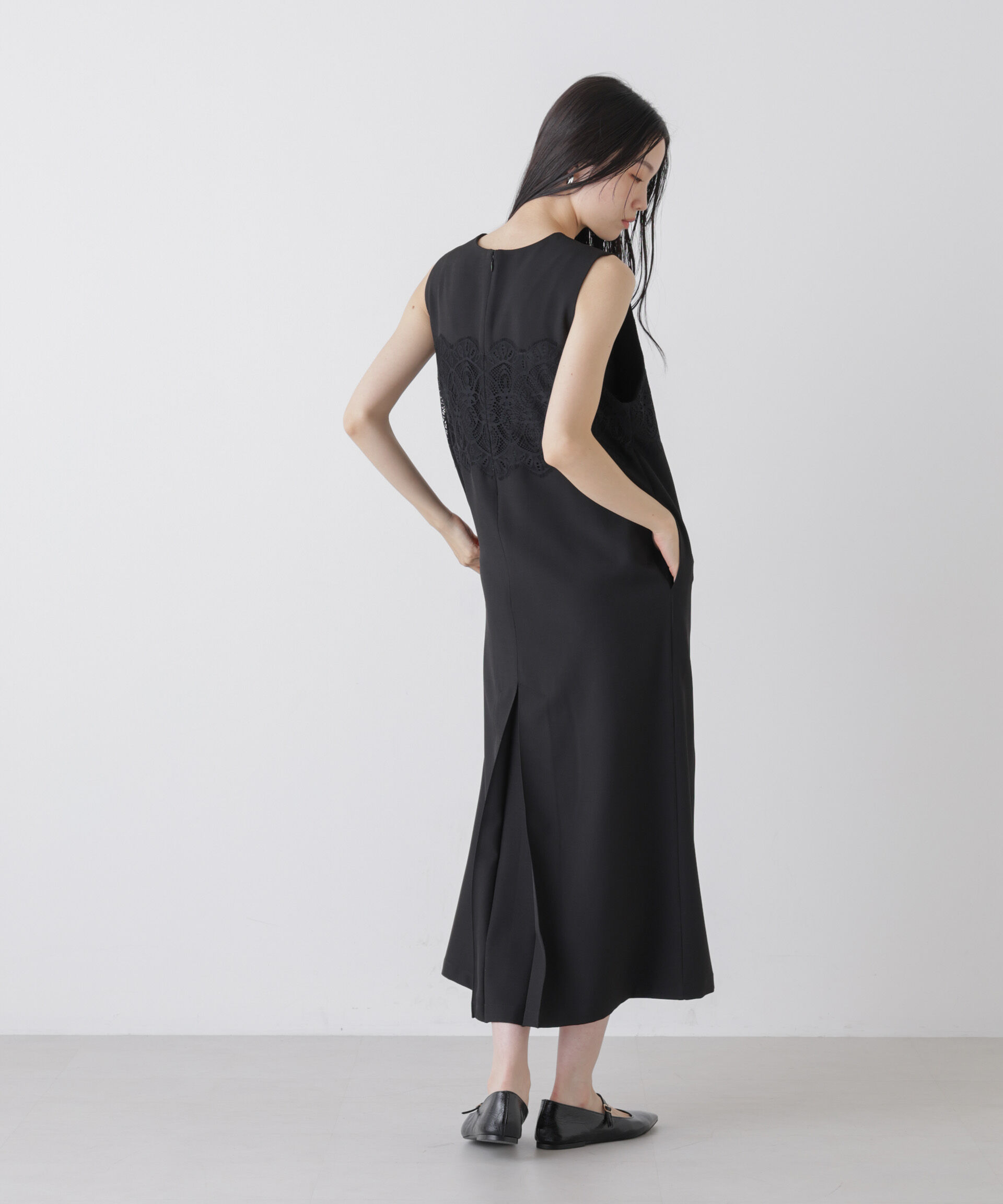 nano･universe「レース切り替えノースリーブワンピース」|ワンピース|