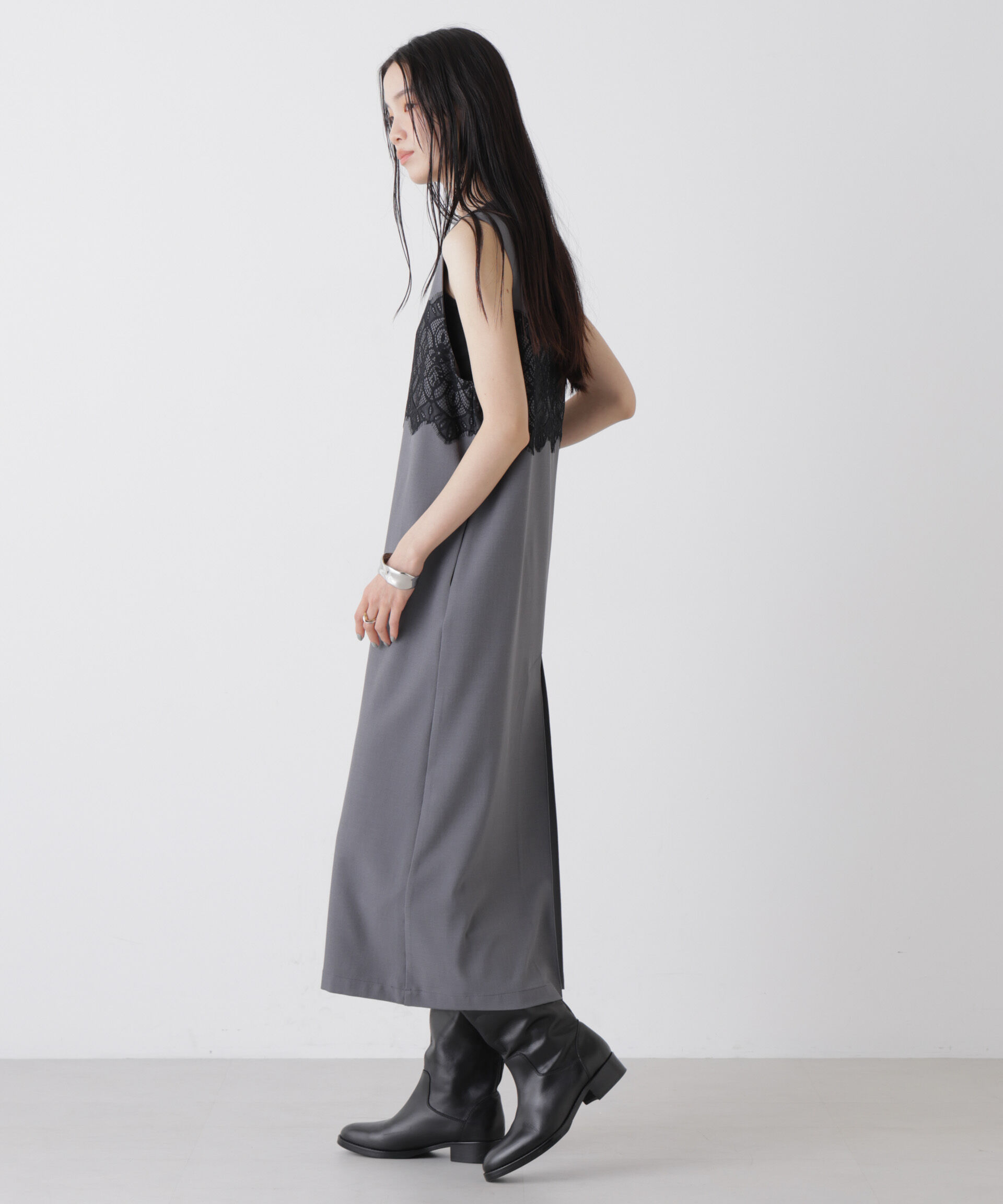 nano･universe「レース切り替えノースリーブワンピース」|ワンピース|