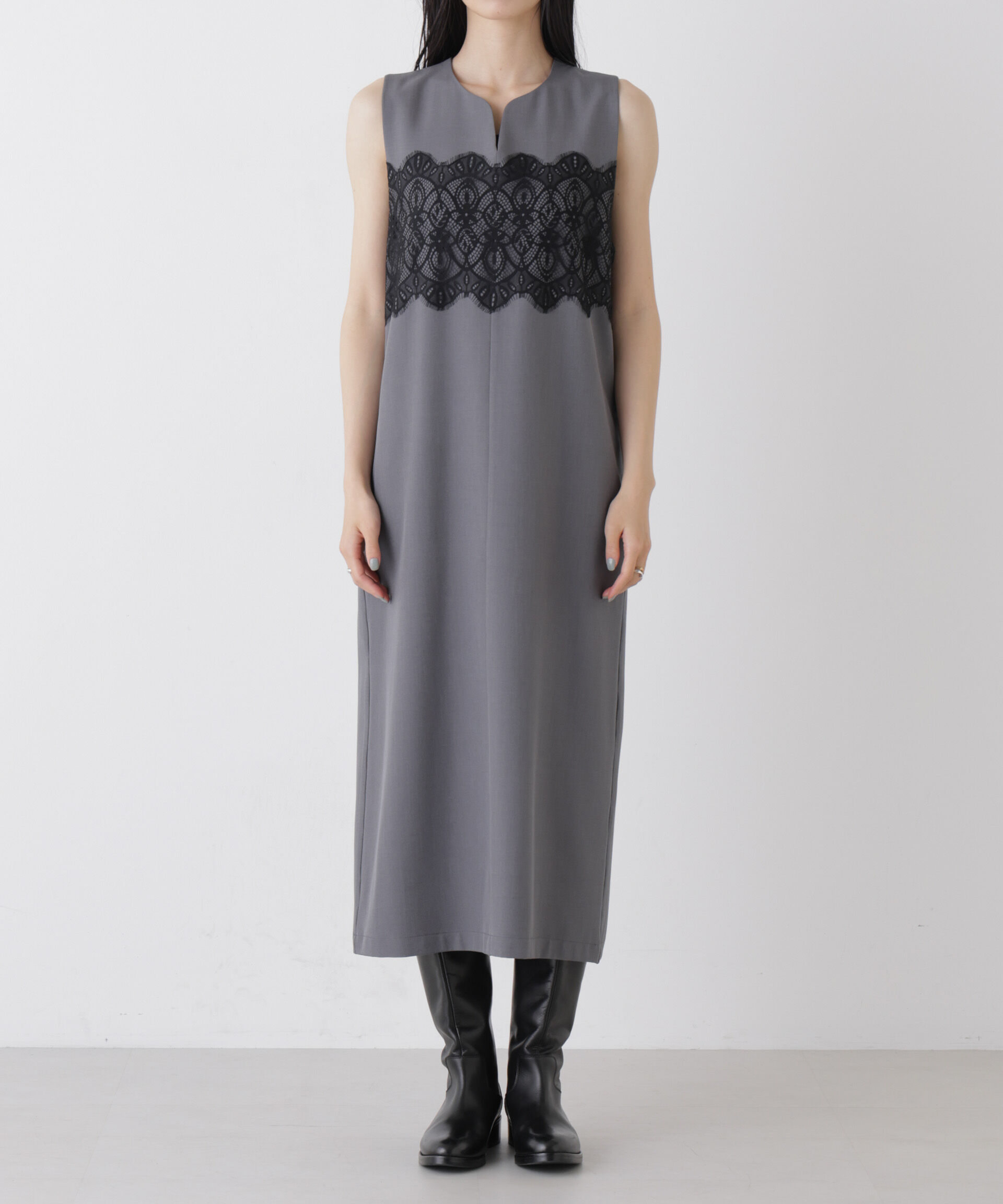 nano･universe「レース切り替えノースリーブワンピース」|ワンピース|