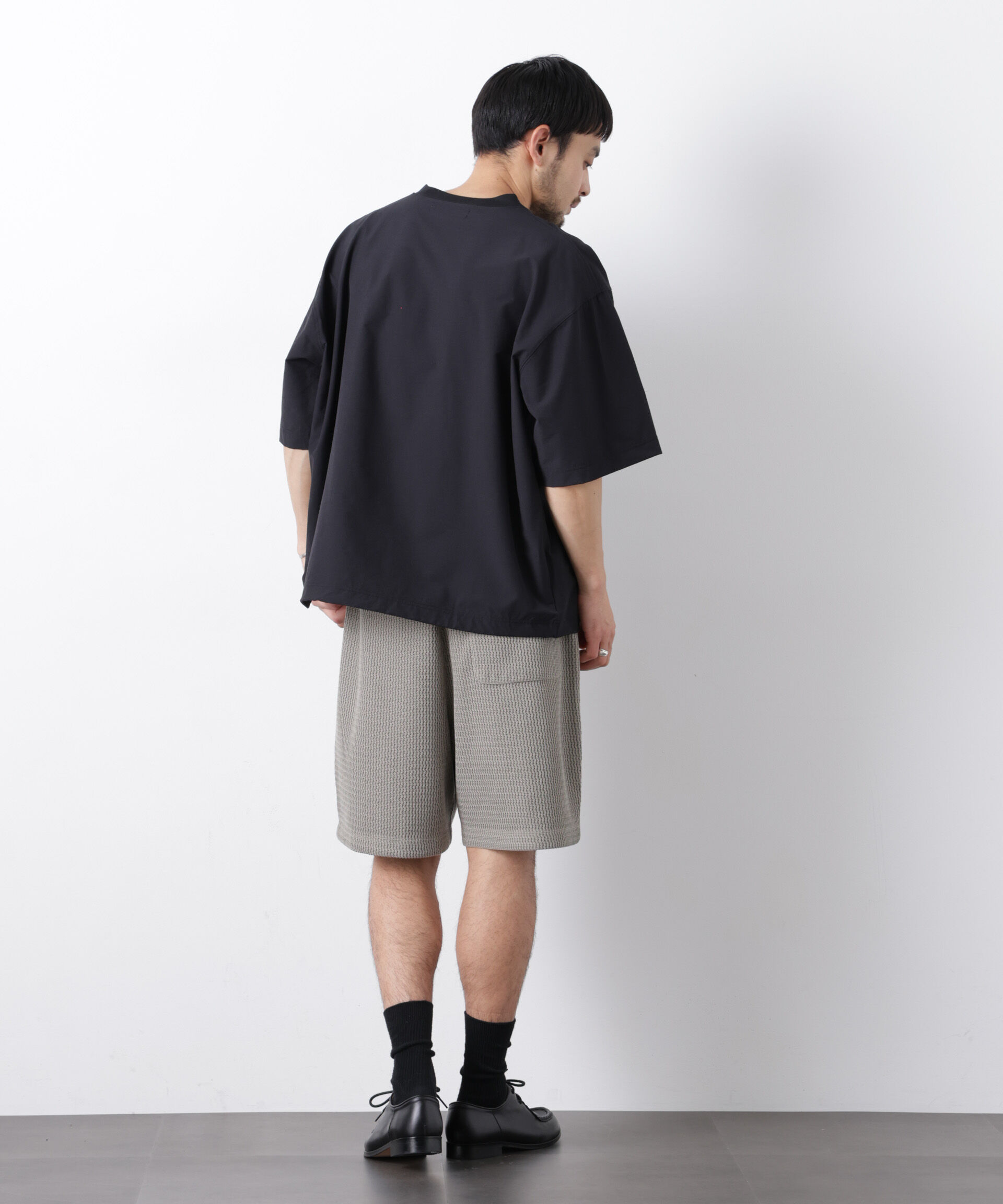 nano･universe「ストレッチワイドプルオーバー Tシャツ半袖（セットアップ可）」|Tシャツ・カットソー|