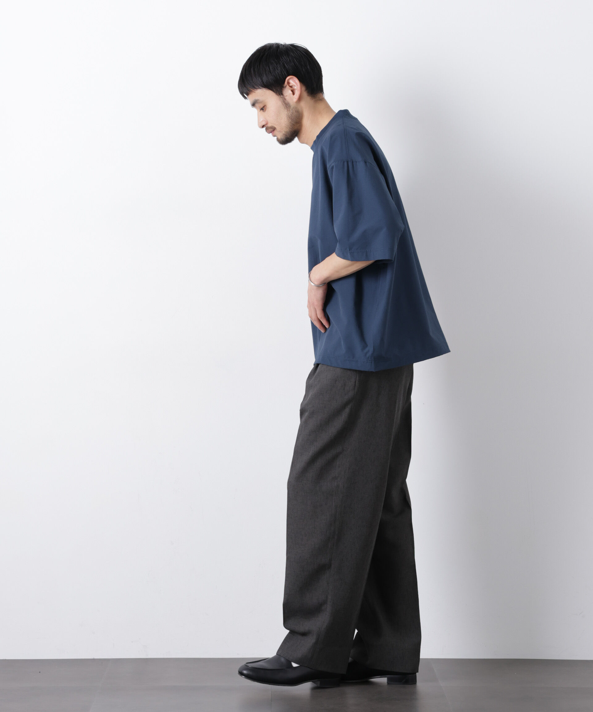 nano･universe「ストレッチワイドプルオーバー Tシャツ半袖（セットアップ可）」|Tシャツ・カットソー|