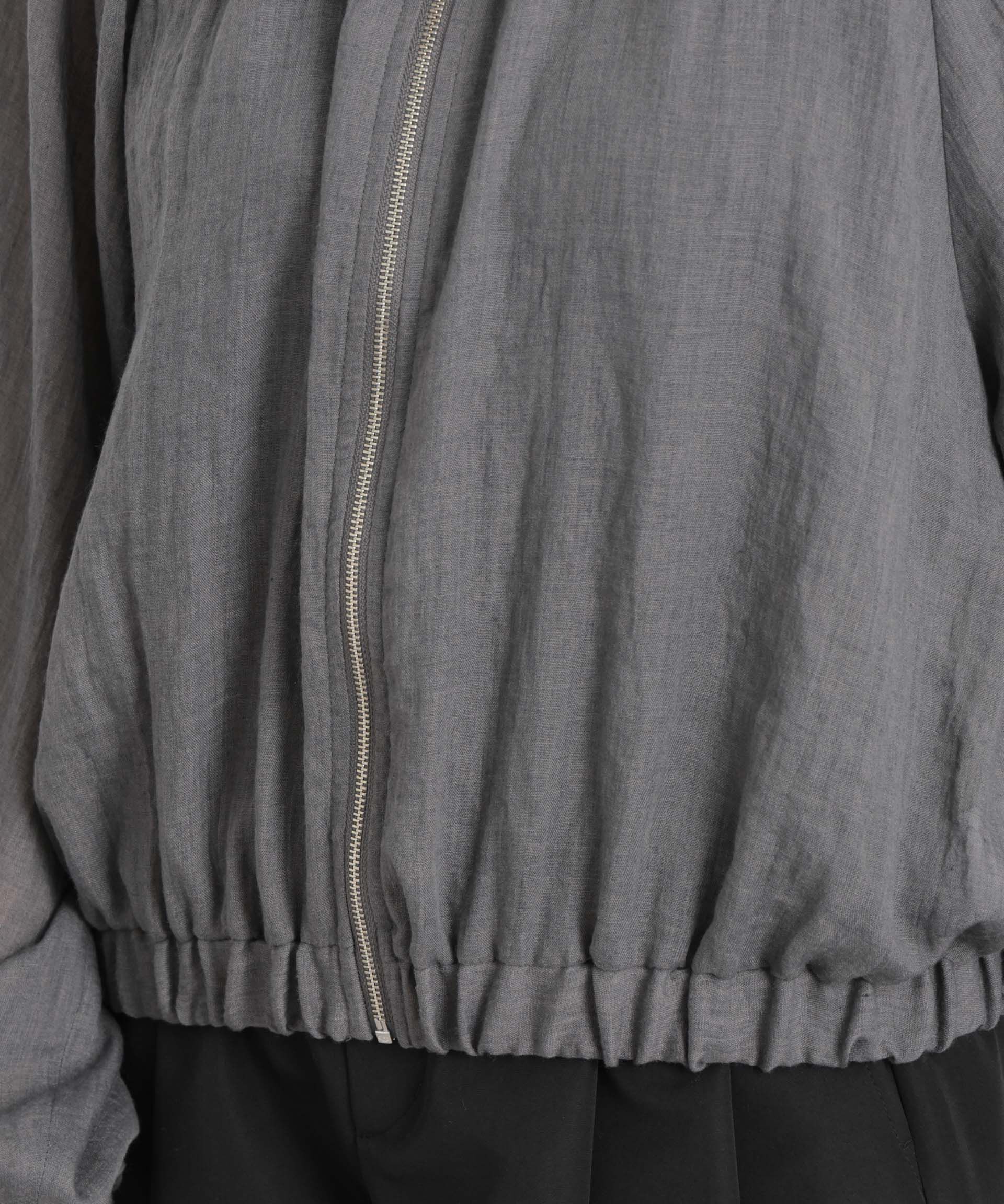 nano･universe「TCボイルジップアップギャザーブルゾン(セットアップ可)」|ブルゾン・スタジャン|