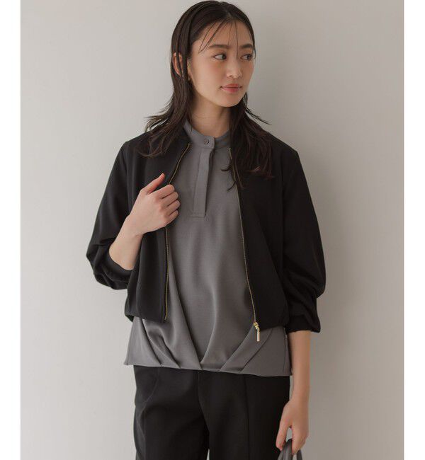 組曲「【WEB限定】ジョーゼットジャージー ブルゾン」|ブルゾン・スタジャン|