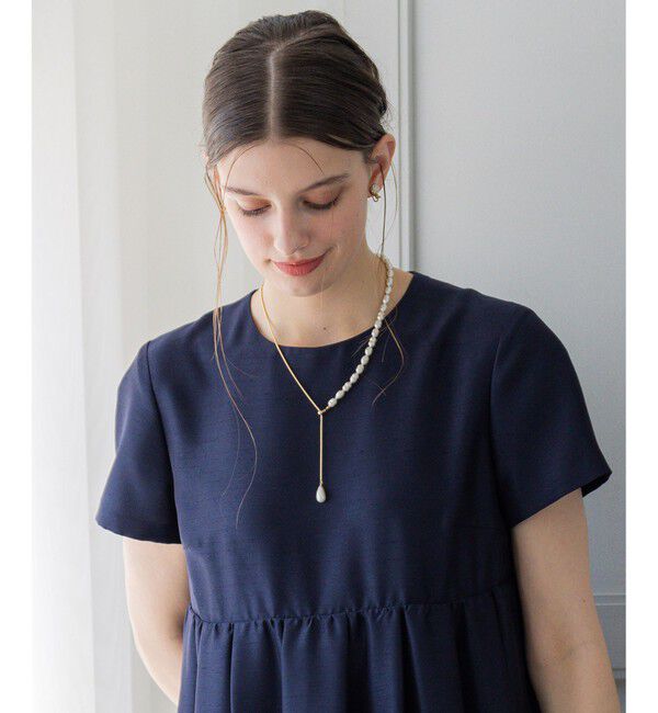 23区「【APPLAUDIR】ガラスパール チェーンコンビ ネックレス」|ネックレス|ゴールド系