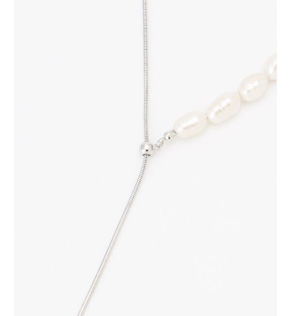 23区「【APPLAUDIR】ガラスパール チェーンコンビ ネックレス」|ネックレス|