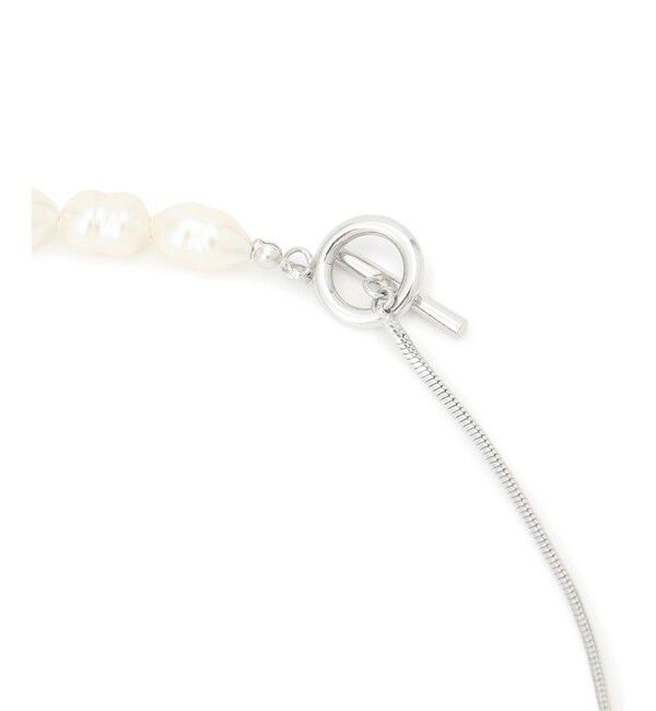 23区「【APPLAUDIR】ガラスパール チェーンコンビ ネックレス」|ネックレス|