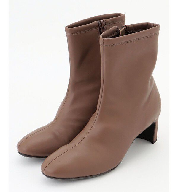 any SiS「【23.0~24.0cm】スクエアトゥセットバッグ ブーツ」|ショートブーツ|モカ