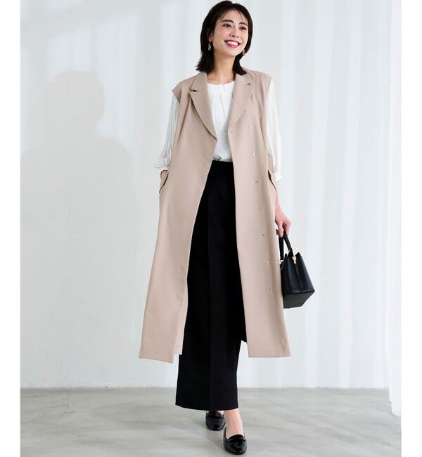 ANY SIS「【2WAY】テーラードジレ ワンピース」|ワンピース|グレージュ