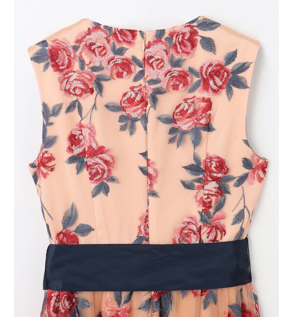 GRACE CONTINENTAL「ローズ刺繍フレアドレス」|ドレス|