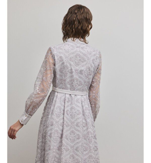 GRACE CONTINENTAL「オーナメント刺繍フレアワンピース」|ワンピース|