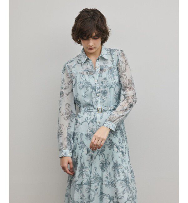 Diagram「フラワープリントプリーツワンピース」|ワンピース|