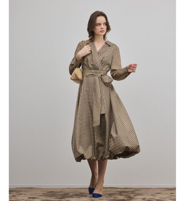 Diagram「カシュクールバルーンワンピース」|ワンピース|ブラウン