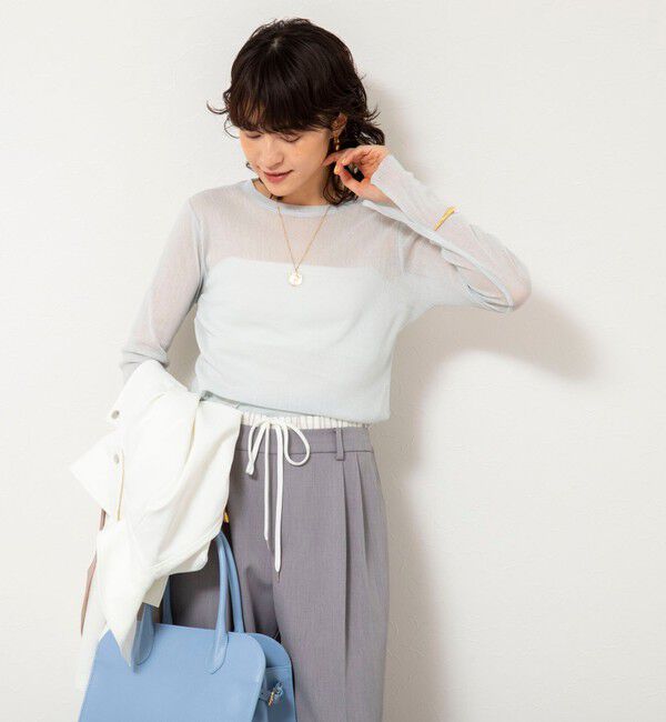 NOLLEY'S sophi「ウォッシャブルラメチュールロンＴ」|Tシャツ・カットソー|