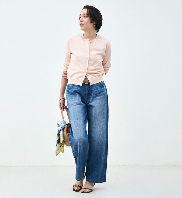 NOLLEY'S「《手洗い可能》コットンテックス6分袖カーディガン」|カーディガン|