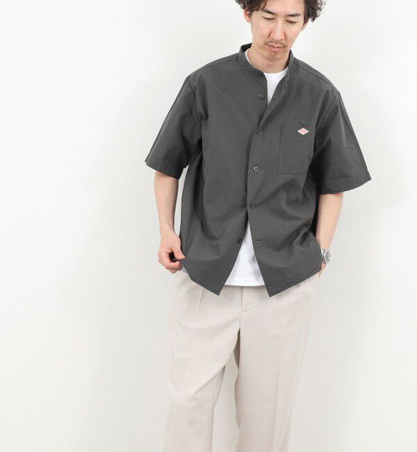 NOLLEY'S goodman「【DANTON/ダントン】BAND COLLAR SHIRT SS 26SS（DT-JD3788 SCL）」|シャツ・ブラウス|