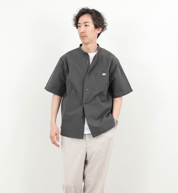 NOLLEY'S goodman「【DANTON/ダントン】BAND COLLAR SHIRT SS 26SS（DT-JD3788 SCL）」|シャツ・ブラウス|