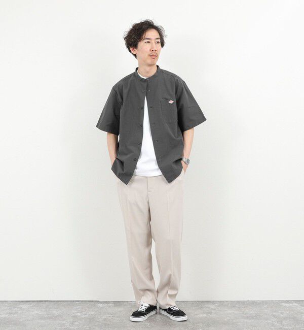 NOLLEY'S goodman「【DANTON/ダントン】BAND COLLAR SHIRT SS 26SS（DT-JD3788 SCL）」|シャツ・ブラウス|