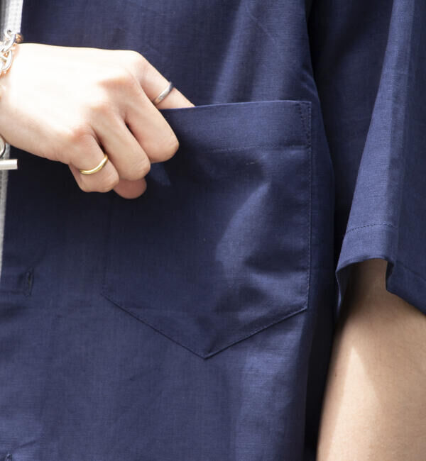 GLOSTER「【GLOSTER/グロスター】コットンリネン 半袖シャツ レギュラーカラー 綿麻」|シャツ・ブラウス|