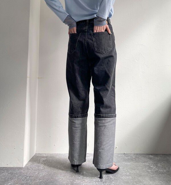 fredy emue「ロングロールアップデニムパンツ」|デニム|