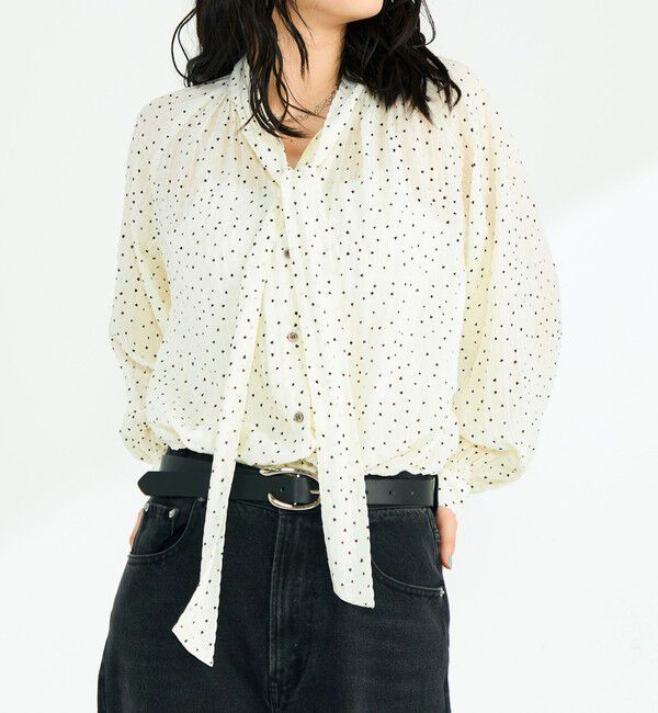 fredy emue「ハートドットボウタイブラウス」|シャツ・ブラウス|