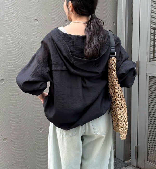 fredy emue「【大人気リバイバル】シアーフーディシャツブルゾン」|シャツ・ブラウス|