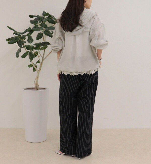 fredy emue「【大人気リバイバル】シアーフーディシャツブルゾン」|シャツ・ブラウス|