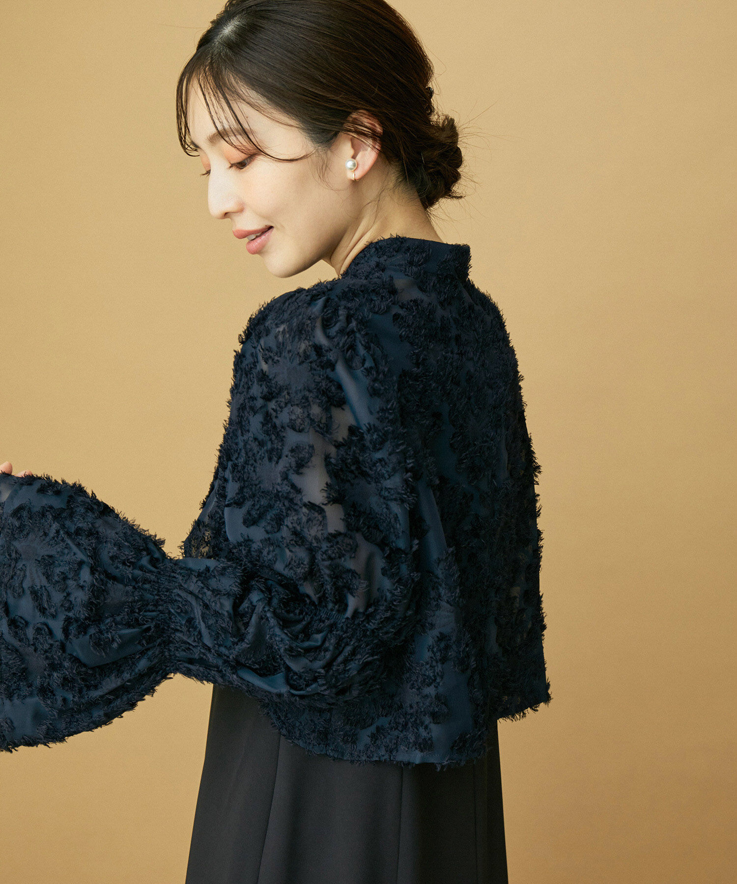 VIS「【VIS DRESS】シャーリングボレロセットワンピース」|ワンピース|