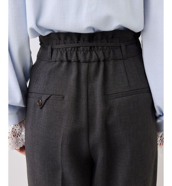 VIS「サマーツイードリボンベルトパンツ/UVケア・イージーケア」|チノ|