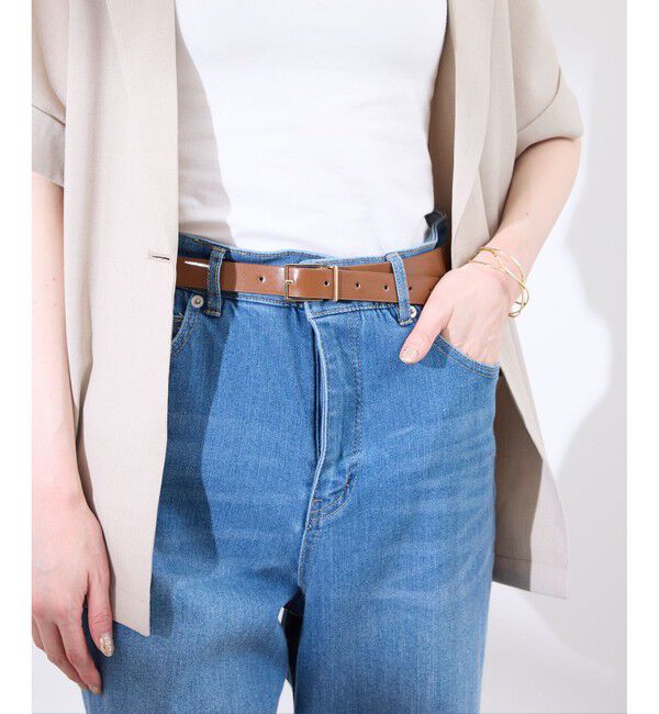 ROPE PICNIC PASSAGE「22mmスリムスクエアバックルベルト」|ベルト|ブラウン系(22)