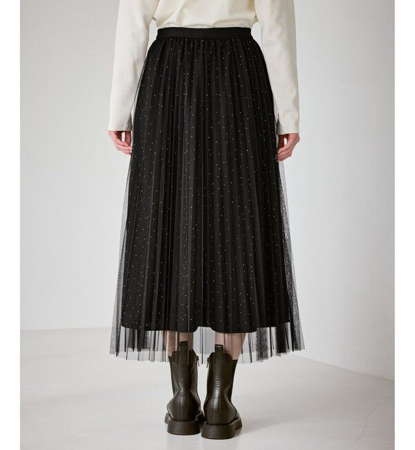 Rope&rsquo;Picnic「キラキラチュールプリーツスカート/着丈が選べる」|スカート|