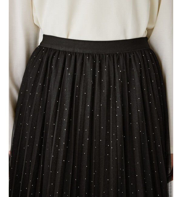 Rope&rsquo;Picnic「キラキラチュールプリーツスカート/着丈が選べる」|スカート|